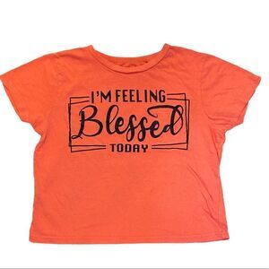 On Fire Women’s “Blessed” Crop Top Pinkish Size Medium